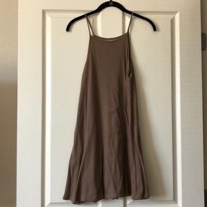 Tan colored mini dress
